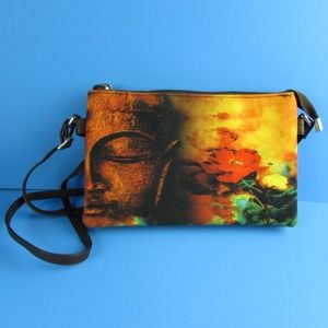 Buddha Flowers Poppy Purse Artwork